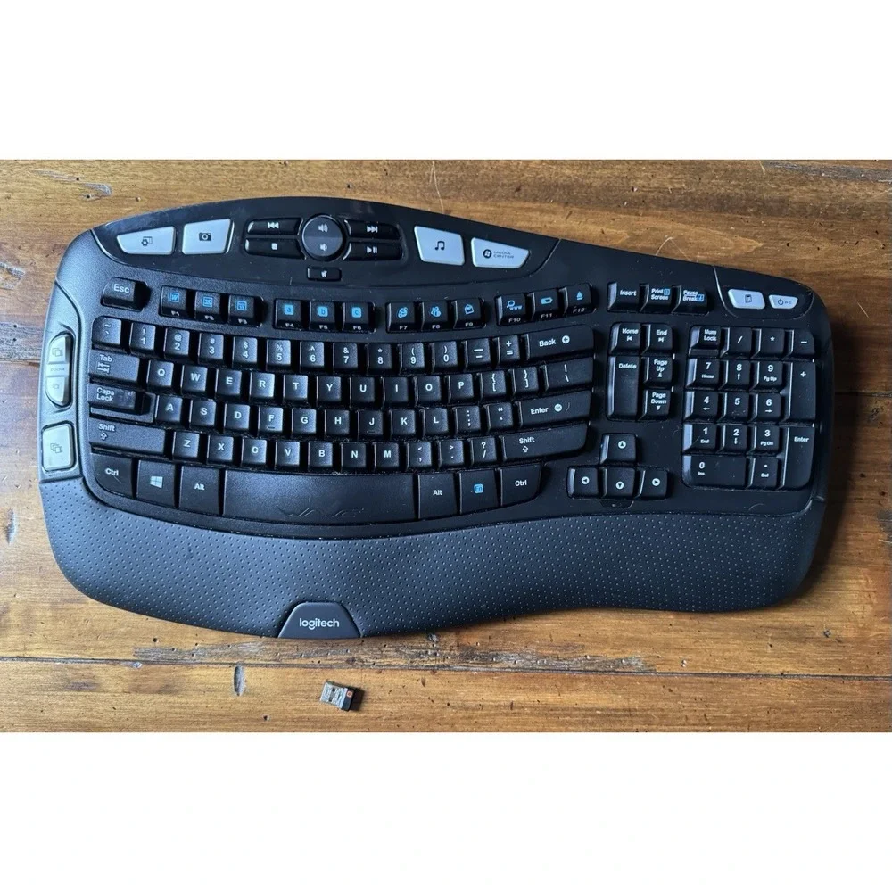 Logitech K350 ( Y-RBN90 )‎ Wireless Comfort Wave Ergonomic Keyboard W/ UNIFY USB